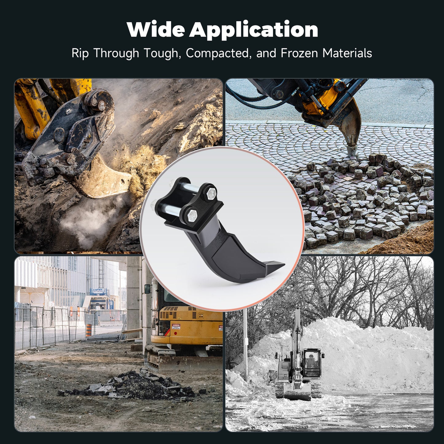 AHM Heavy Duty Excavator Ripper Attachment for 2 Ton Mini Excavators and Diggers
AHM Ripper Attachment for Compact Excavator Mini Digger with Single-Point tooth