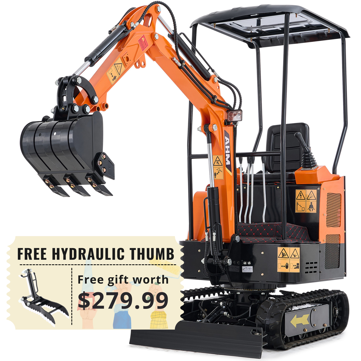 AX-16 | 23 HP 1.3 Ton B&S Engine Mini Excavator