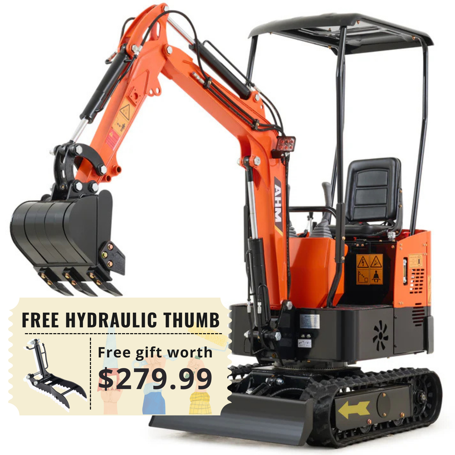 AX-12B | 13.5 HP B&S Engine Mini Excavator