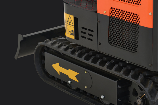 how to put the tracks back on mini excavator