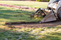 how to grade a yard with mini excavator