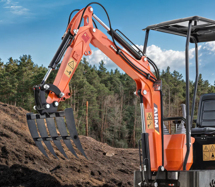 Distorted Rake Installation How to Install a Rake on a Mini Excavator – AHM