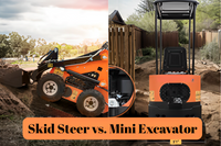 mini-excavator vs skid steer