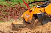 how to use a stump grinder attachment for skid steer loader