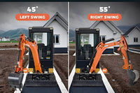 fixed boom vs swing boom mini excavator