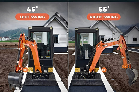fixed boom vs swing boom mini excavator