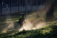 why is lawnmower smokes when starting