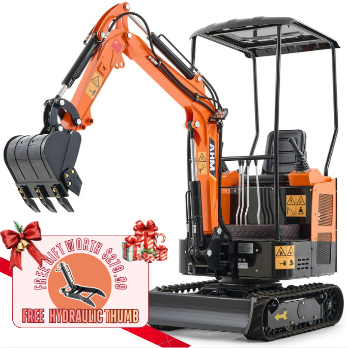 AX-16C | 23 HP B&S Engine Mini Excavator with Swing Boom