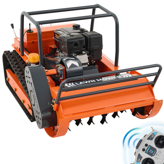 X80 | 31.5" Remote Control Lawn Mower, 13.6HP Hybrid Power, Adjustable Height, 45°Slope Climbing