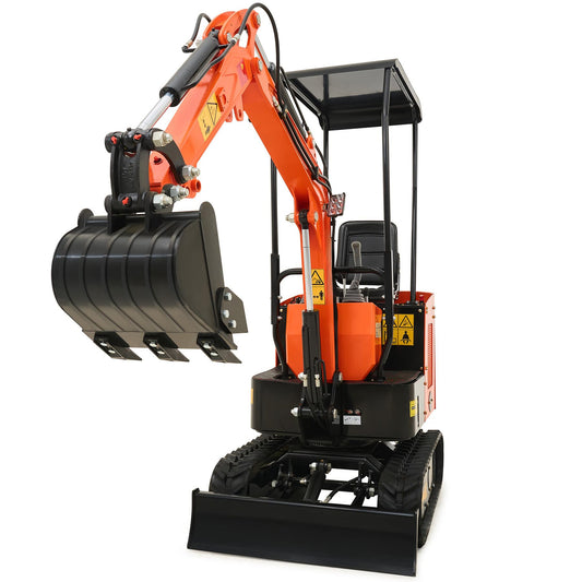 13.8 hp Mini Excavator 1 Ton Mini Crawler Excavator with All-Terrain Tracks