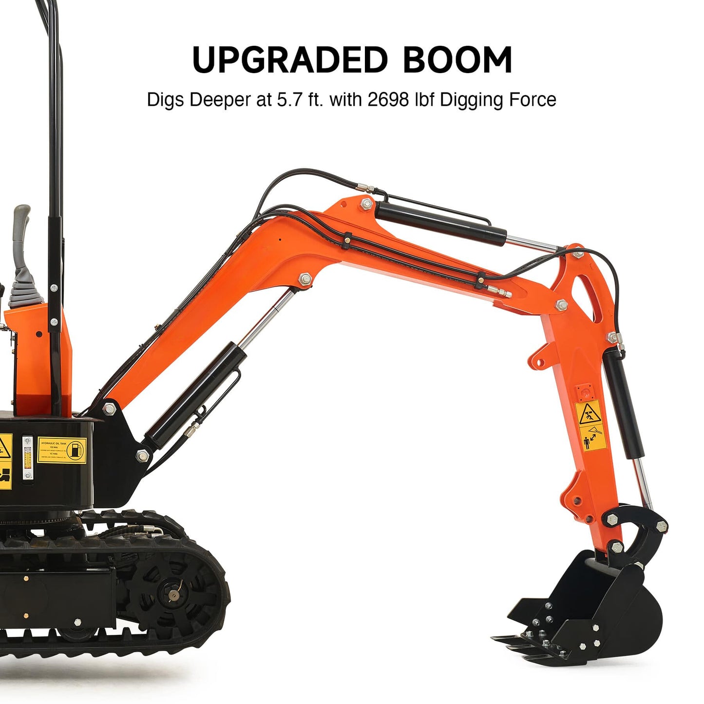 13.8 hp Mini Excavator 1 Ton Mini Digger with Adjustable Seat & Rain Canopy