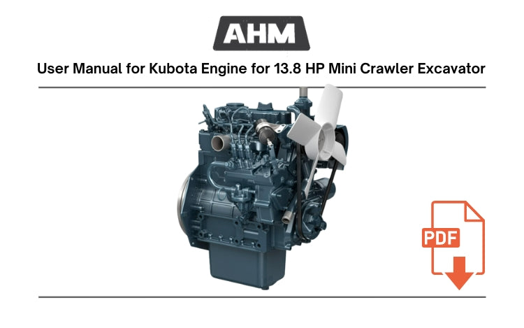 Kubota D722 Engine for 13.8 HP Mini Crawler Excavator