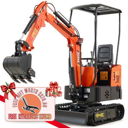 NW-A1 | 13.5 HP B&S Engine Mini Excavator with 6 Attachments