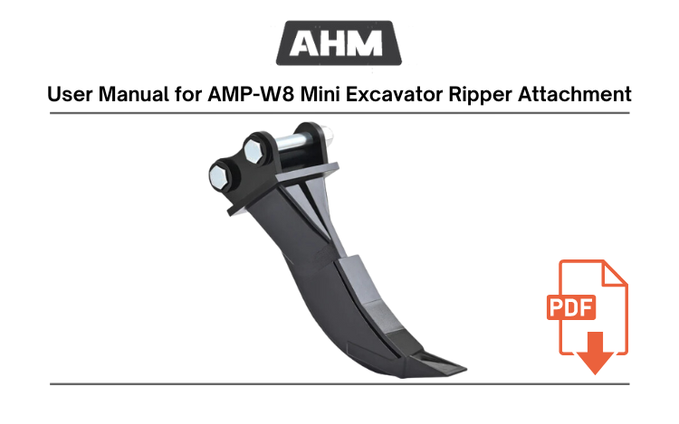 AMP-W8 Mini Excavator Ripper Attachmen