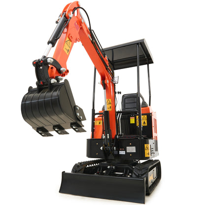 23 hp Mini Excavator 1 Ton Mini Crawler Excavator w 3262 lbf Digging Force