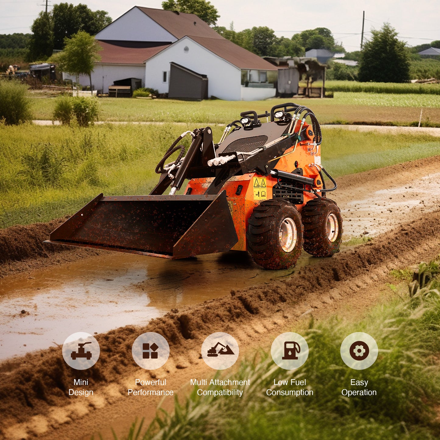 23HP AHM Mini Skid Steer