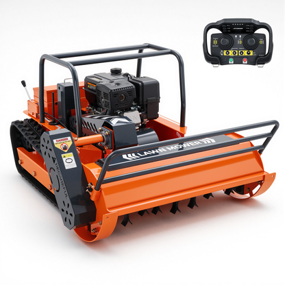 X100U | 39.4" Remote Control Lawn Mower, 13.6HP Hybrid Power, Electric Height Adjustment, 45°Slope Climbing