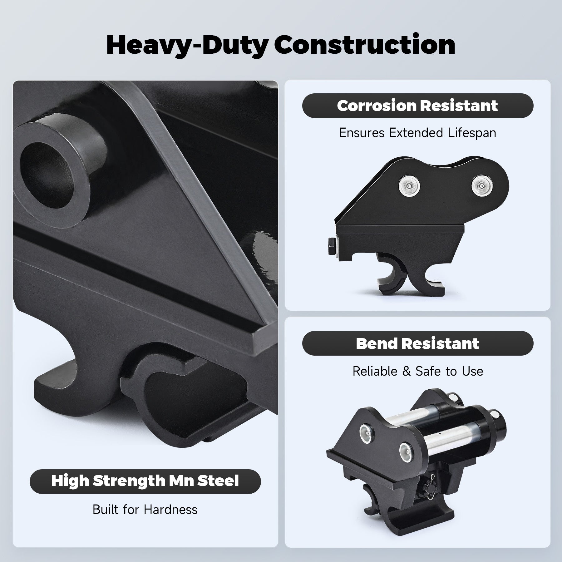 AHM Quick-Change Hitch Coupler Attachment for Mini Excavators and Small Diggers