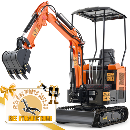 AX-16C | 23 HP B&S Engine Mini Excavator with Swing Boom