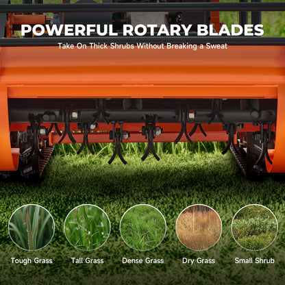 X100U | 39.4" Remote Control Lawn Mower, 13.6HP Hybrid Power, Electric Height Adjustment, 45°Slope Climbing