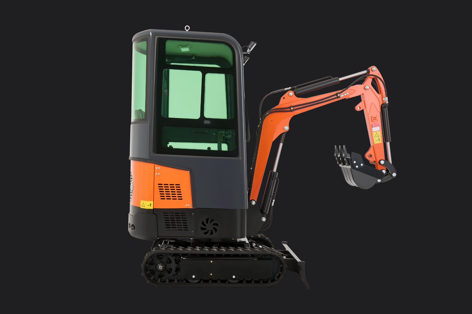 13.5 hp snall Excavator 1 Ton Mini Digging Machine w All-Terrain Tracks 2023lbf