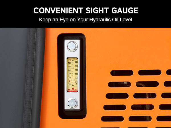 Keep an eye on your hydraulic oil level.