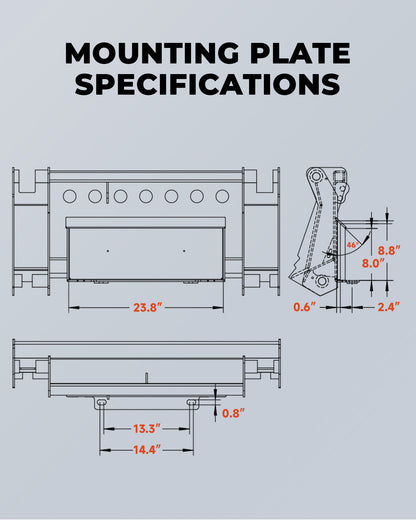 41" 4-in-1 Combo Mini Skid Steer Bucket Attachment with Quick Attach, Universal Mount