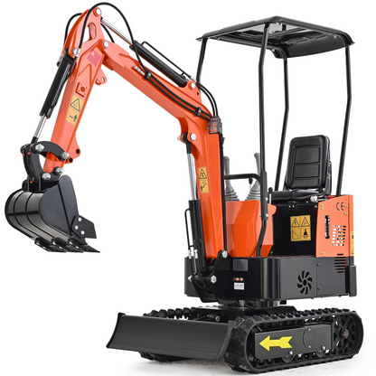 AHM 1 Ton Mini Excavator 13.5 hp Micro Tracked Crawler with EPA Certified Engine