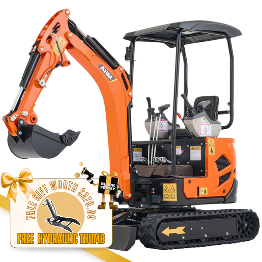 AX-17 | 23 HP B&S Engine 1.6 Ton Mini Excavator with Swing Boom