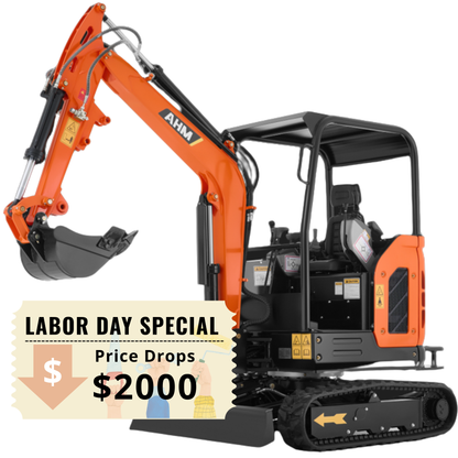 AY-25 | 25 HP Perkins Diesel Engine 2.5 Ton Mini Excavator with Swing Boom & Adjustable Speed