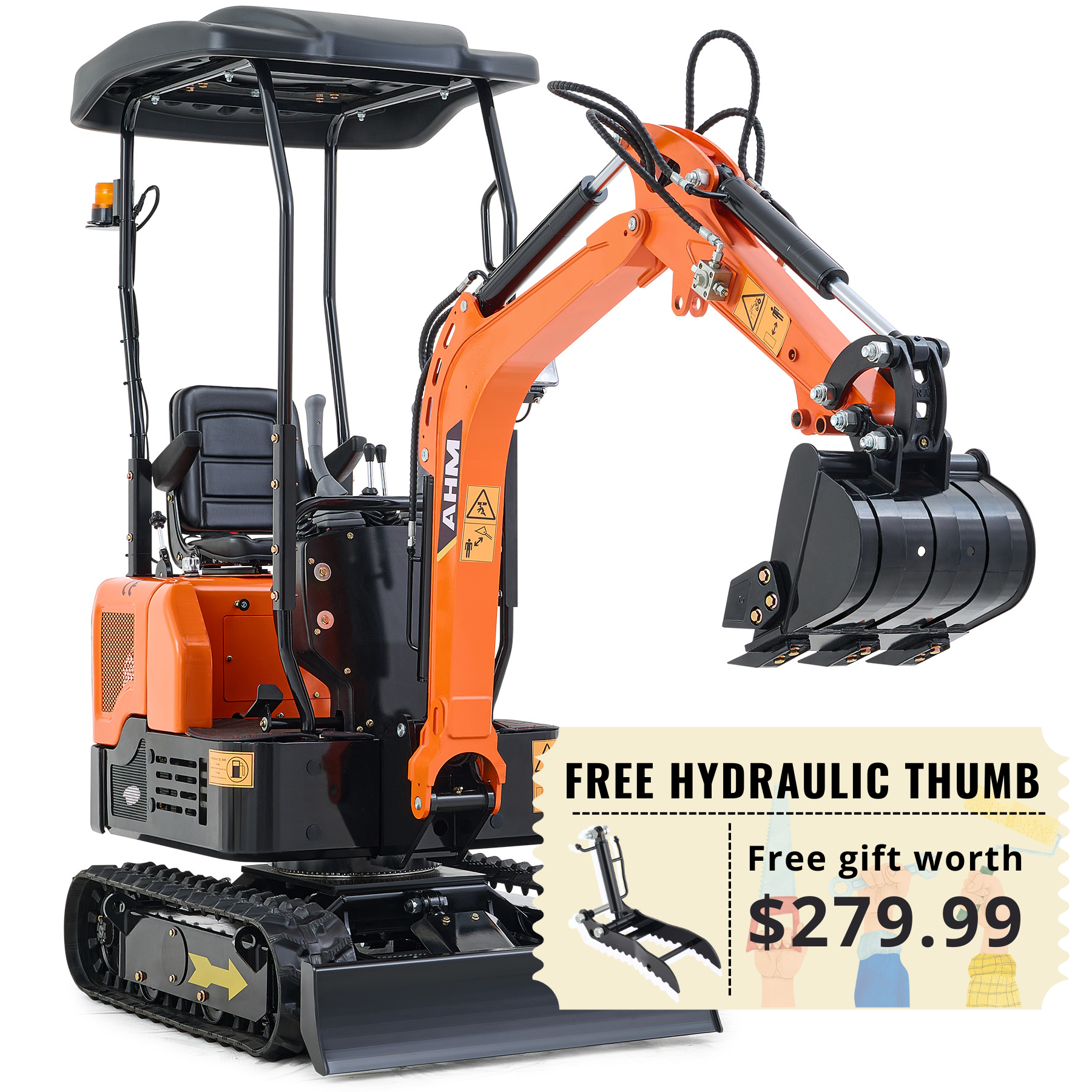 AX-12 | 13.5 HP B&S Engine Mini Excavator