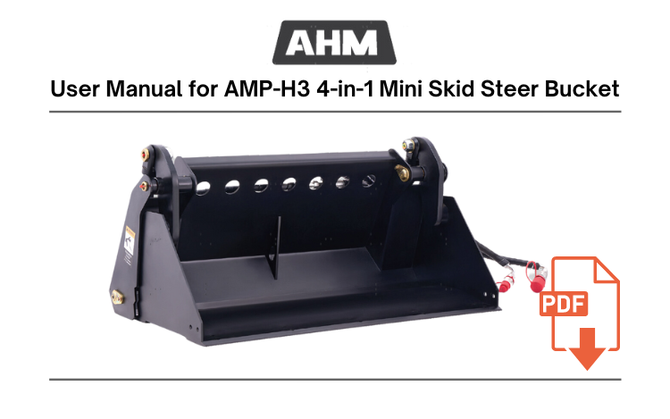AMP-H3 4-in-1 Mini Skid Steer Bucket