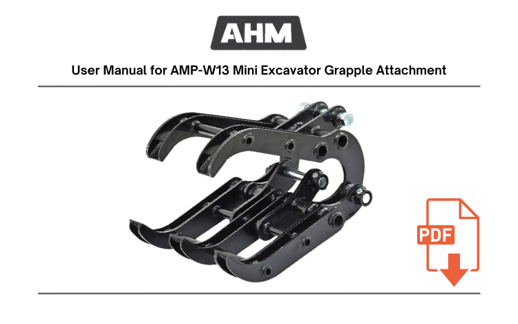 AMP-W13 Mini Excavator Grapple Attachment