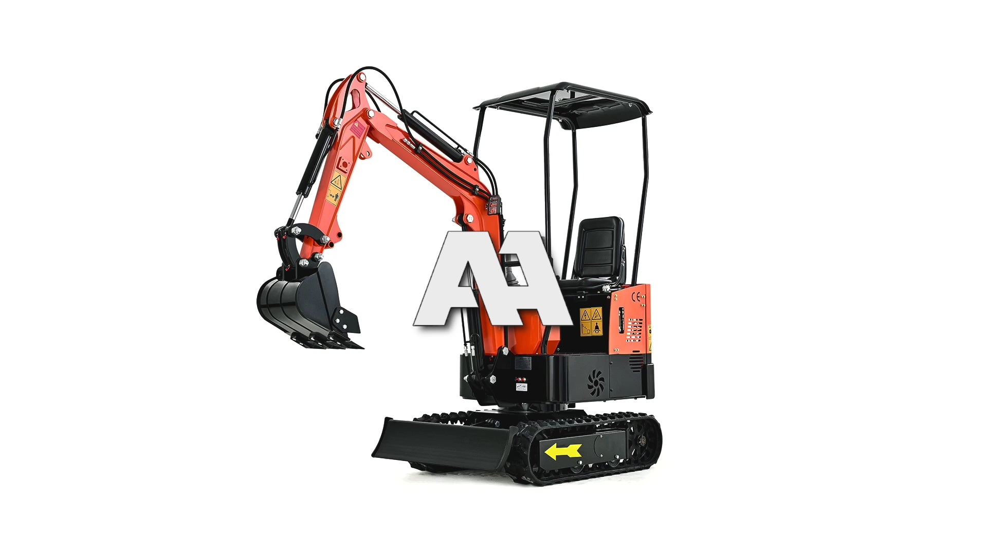 Load video: AHM 13.5 hp Mini Crawler Excavator 1 T  Mini Digging Machine operation showcase